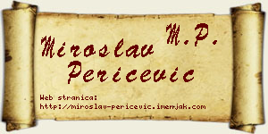 Miroslav Peričević vizit kartica